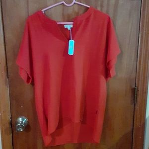 Charming Charlie Womens shirt medium Color Red Ne